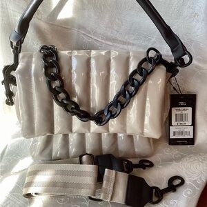 Think Royln Bar Bag Blonde Patent Leather NWT $168